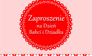 Zaproszenie dla Babci i Dziadka